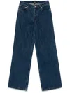 Apc Wide-leg Organic Cotton Jeans In Blue