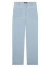 Apc Wide-leg Denim Trousers Patch Pockets In Blue