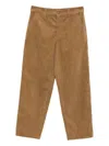 Apc A.p.c. Brown Corduroy Trousers In Gold