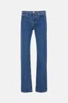 Apc A.p.c. Classic Straight-leg 5-pocket Jeans With Zip Closure In Blue