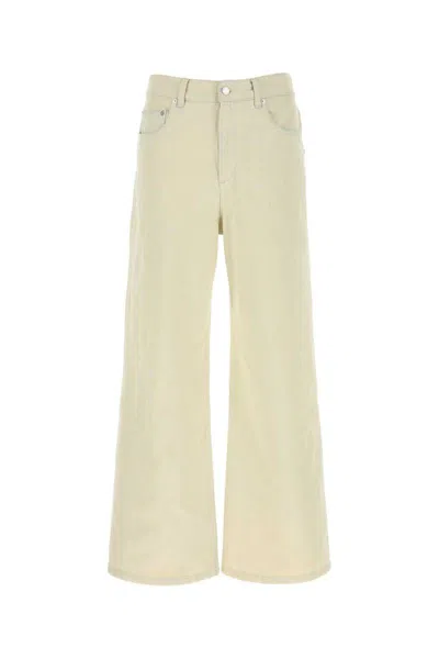 A.p.c. Clyde Wide Leg Denim Jeans Trousers In Neutral
