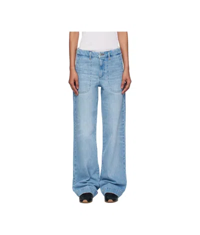 Apc Jeans With Belt Loops In Blue