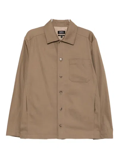 Apc Jeffray Jacket In Brown