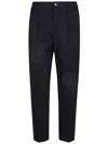 Apc Elastic-waist Cotton Trousers In Blue