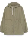 Apc A.p.c. Joe Drawstring Hooded Windbreaker In Grün