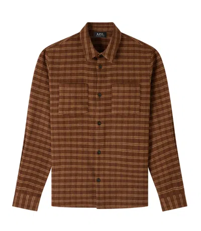 Apc Joe Overshirt In Baa - Beige