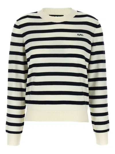Apc Josepha Striped Crew-neck Sweater In Multi