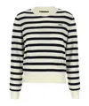 Apc A.p.c. Striped Sweater With Logo In Multi
