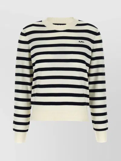 APC 'JOSEPHINE' CREW NECK STRIPED SWEATER