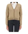Apc A.p.c. Josephine Cropped Cardigan In Nude