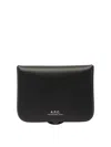 Apc Snap-fastening Leather Wallet In Black