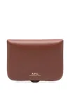Apc Josh Leather Wallet In Brown