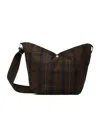 A.p.c. Journal Small Check Shoulder Bag In Brown
