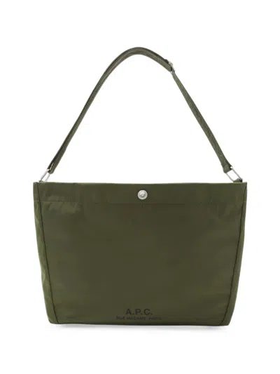 A.p.c. Journal Shoulder Bag In Green