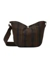 A.p.c. Journal Small Check Shoulder Bag In Brown