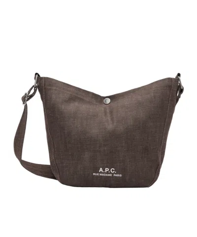 A.p.c. Journal Small Shoulder Bag In Brown