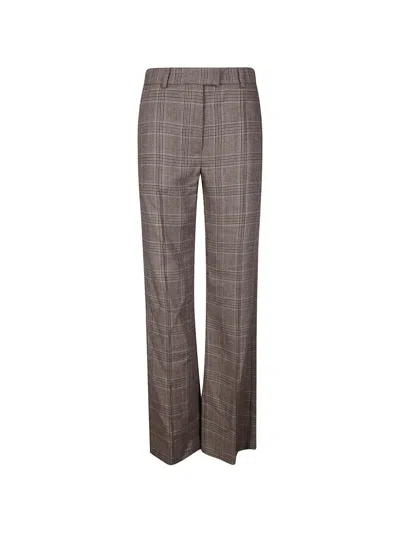 A.p.c. High Waist Wide Leg Checked Suit Trousers In Multi