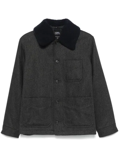 Apc Julia Jacket In Plc - Heather Charcoal Gray