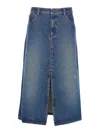 Apc 'georgia Denim Midi Skirt In In Blue