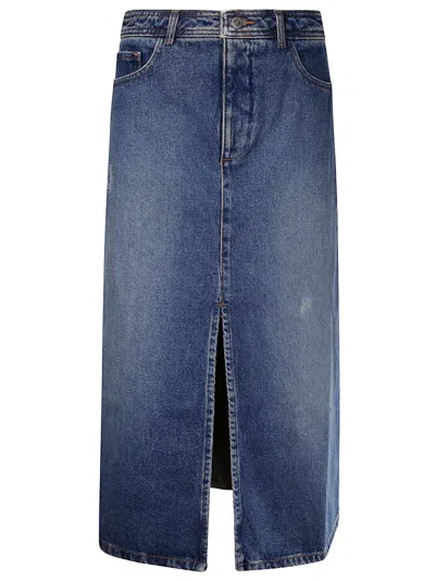 Apc Jupe Georgia In Washed Indigo