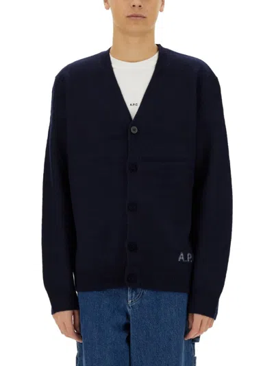 Apc Kenny Cardigan In Blue