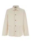 Apc Kerlouan Beige Jacket With Classic Collar And Front Button Closure In Cotton Man In Beige
