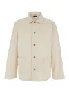 Apc Kerlouan Beige Jacket With Classic Collar And Front Button Closure In Cotton Man In Beige
