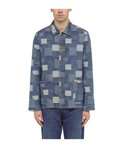 APC KERLOUAN DENIM-PATCHWORK JACKET