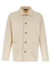 Apc Kerlouan Beige Jacket With Classic Collar And Front Button Closure In Cotton Man