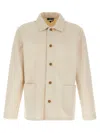 Apc Kerlouan Beige Jacket With Classic Collar And Front Button Closure In Cotton Man