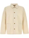 Apc Kerlouan Beige Jacket With Classic Collar And Front Button Closure In Cotton Man In Neutrals