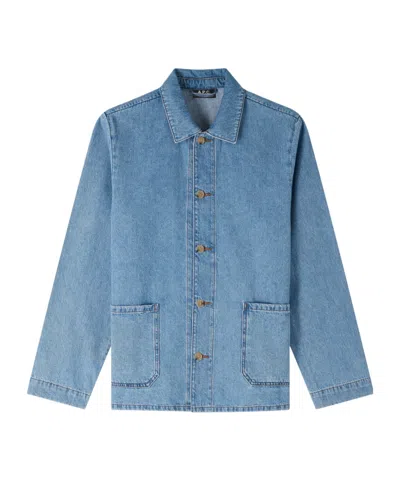 A.p.c. Kerlouan Logo Jacket In Blue