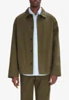 Apc A. P.c. Veste Kerlouan Logo Jacket Jac Military Khaki In Khaki