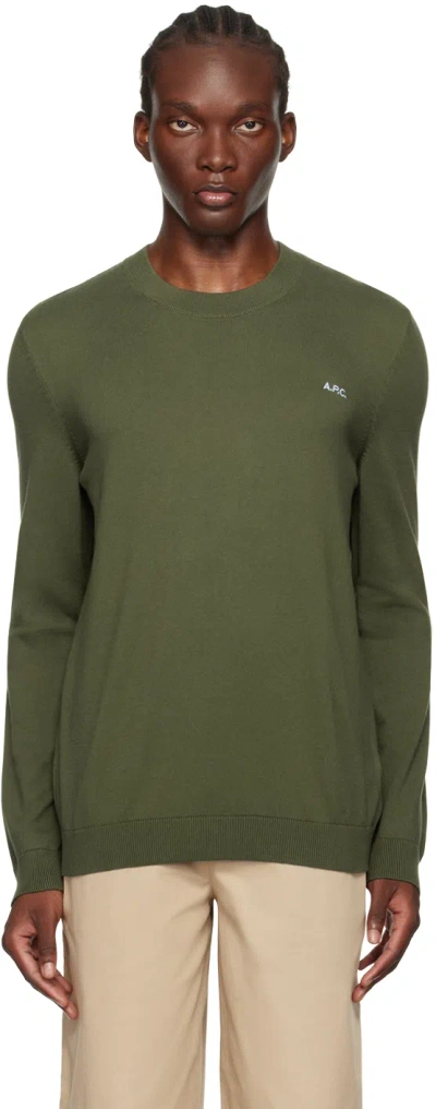 Apc Khaki Amir Sweater In Jac Military Kaki