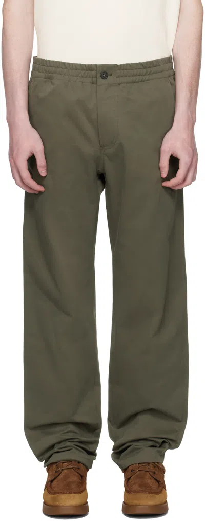 Apc Khaki Chuck Trousers In Green