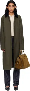 Apc Khaki Gaspard Mac Trench Coat