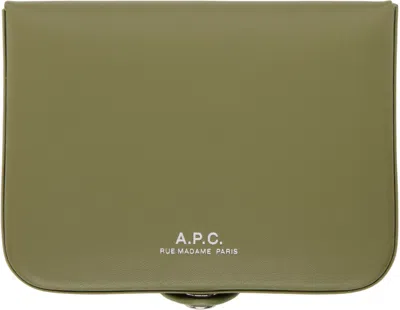 Apc Khaki Josh Coin Wallet In Kbc Clay Green