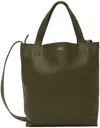 Apc Khaki Maiko Small Shopper Tote In Kap Pine Green