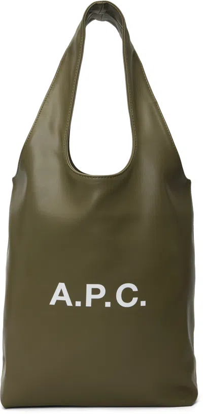 Apc Khaki Ninon Small Tote