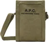 Apc Khaki Recuperation Neck Pouch In Jaa Kaki