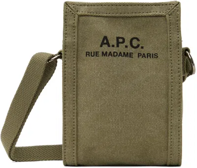 Apc Khaki Recuperation Neck Pouch In Jaa Kaki