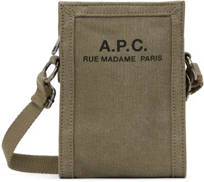 Apc Khaki Recuperation Neck Pouch In Jaa Khaki