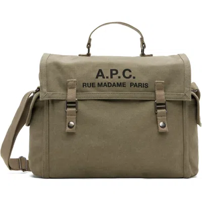 A.p.c. Khaki Recuperation Satchel In Jaa Khaki