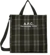 Apc Khaki Recuperation Shopping Tote In Jad Dark Khaki
