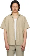 Apc A. P.c. Ross Printed Shirt Bae Taupe In Bae Taupe