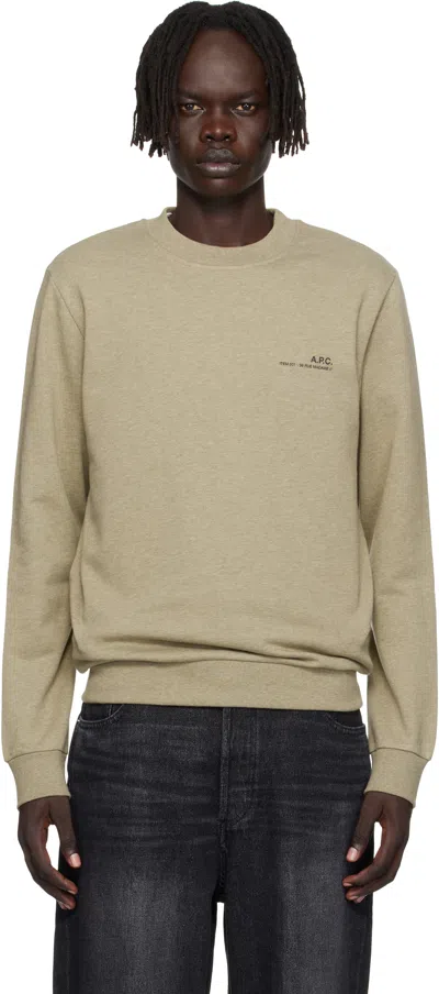 Apc Khaki Standard Item Sweatshirt In Gray