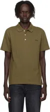 Apc Khaki Standard Polo In Green