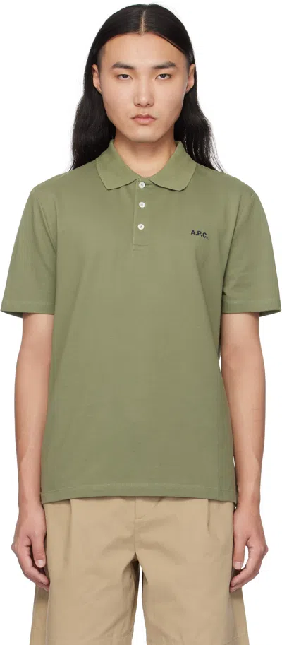 Apc Khaki Standard Polo In Jaa Khaki