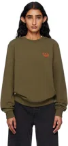 Apc Khaki Standard 'rue Madame' Sweatshirt In Brown