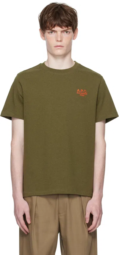 APC KHAKI STANDARD 'RUE MADAME' T-SHIRT